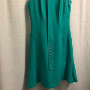 WHBM Julep green fit and flare with belt.